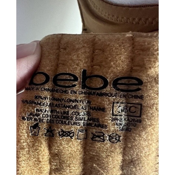 Bebe Bronze Strapless Convertible Strap (removable) Push Up Wireless Bra 38C - Picture 6 of 6